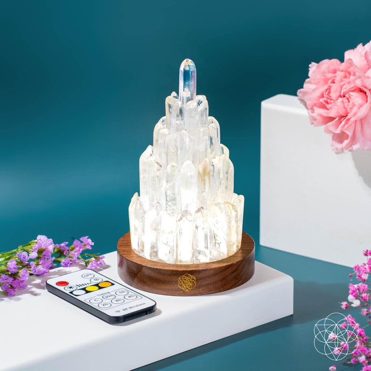 The Clear Quartz Manifestation Tower Lamp